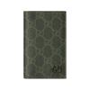 Логотип с эффектом керамики GG Monogram, складной дизайн, держатель для карт из покрытого холста, мужской, лесной зеленый
