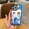 Аниме C-captain T-tsubasa Чехол для телефона для iPhone17,16,15,14,13,12,11 Plus,Pro Max Цветной Серебряное покрытие Внутренняя крышка