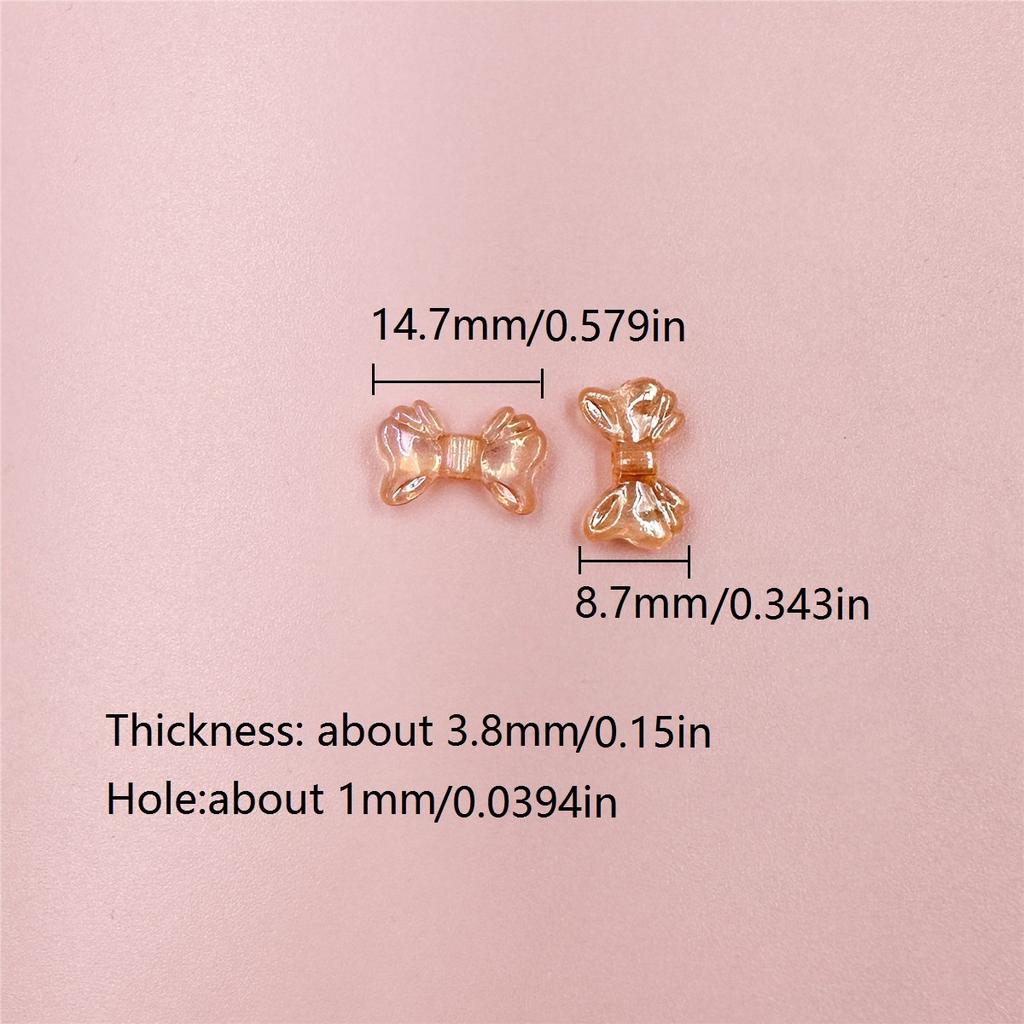 Small Bowknot Transparent Shiny AB Decorative Creative Beads Material  Accessories