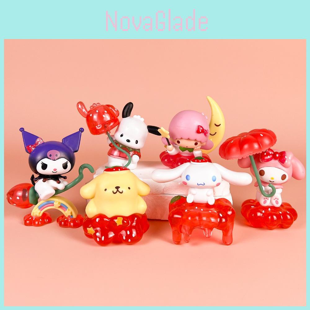 Strawberry Kuromi Melody Pochacco Pvc Art Toy With Assembly For Anime Collectors And Decoration Enthusiasts
