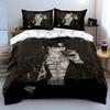 Stylized man holding apple. Bedding sets Duvet cover sets Duvet covers Pillowcases(1*Duvet Cover 2*Pillowcases without duvet insert)