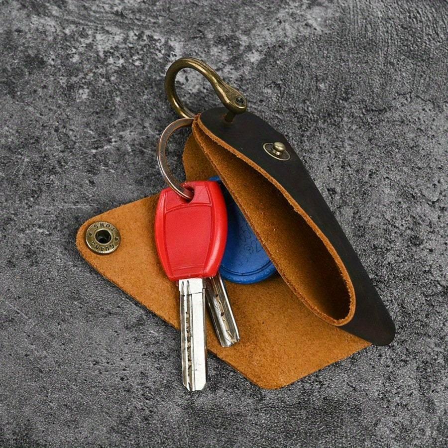 Portable Key Storage Bag Key Protection Case Creative Top Layer Cowhide Key Bag For Women Money Wallet Mini Wallet Purse Wallet