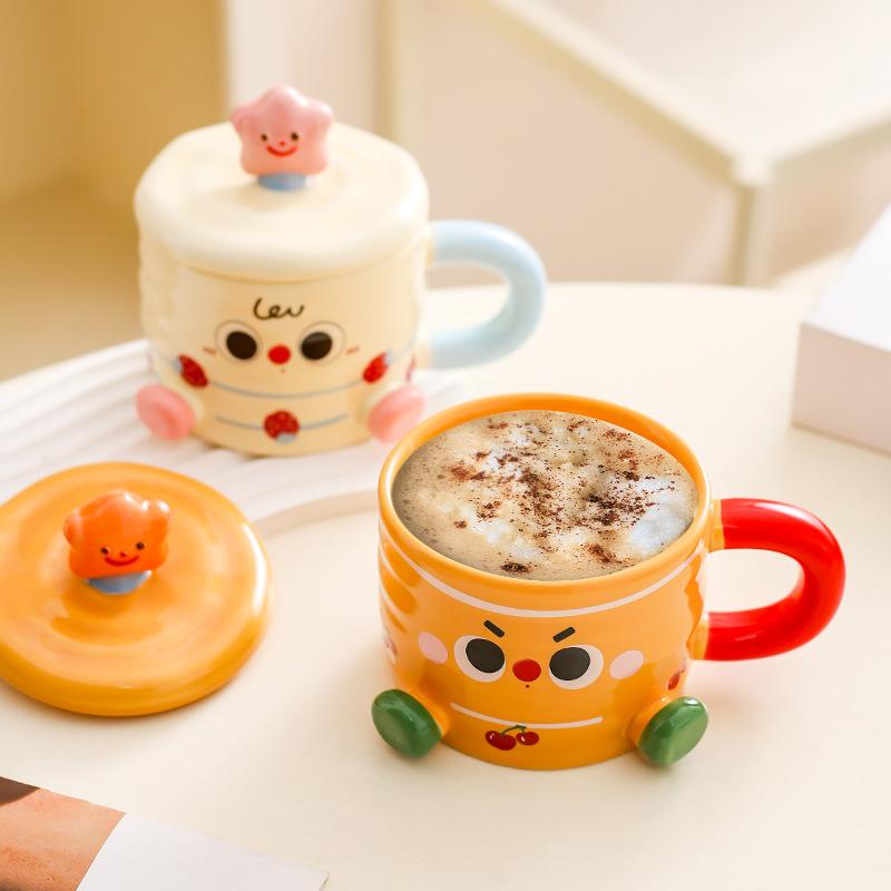Креативная милая кукольная керамическая кружка, чашка для воды, подарок, парная чашка, кофейная чашка, чашка для молока, чашка для завтрака