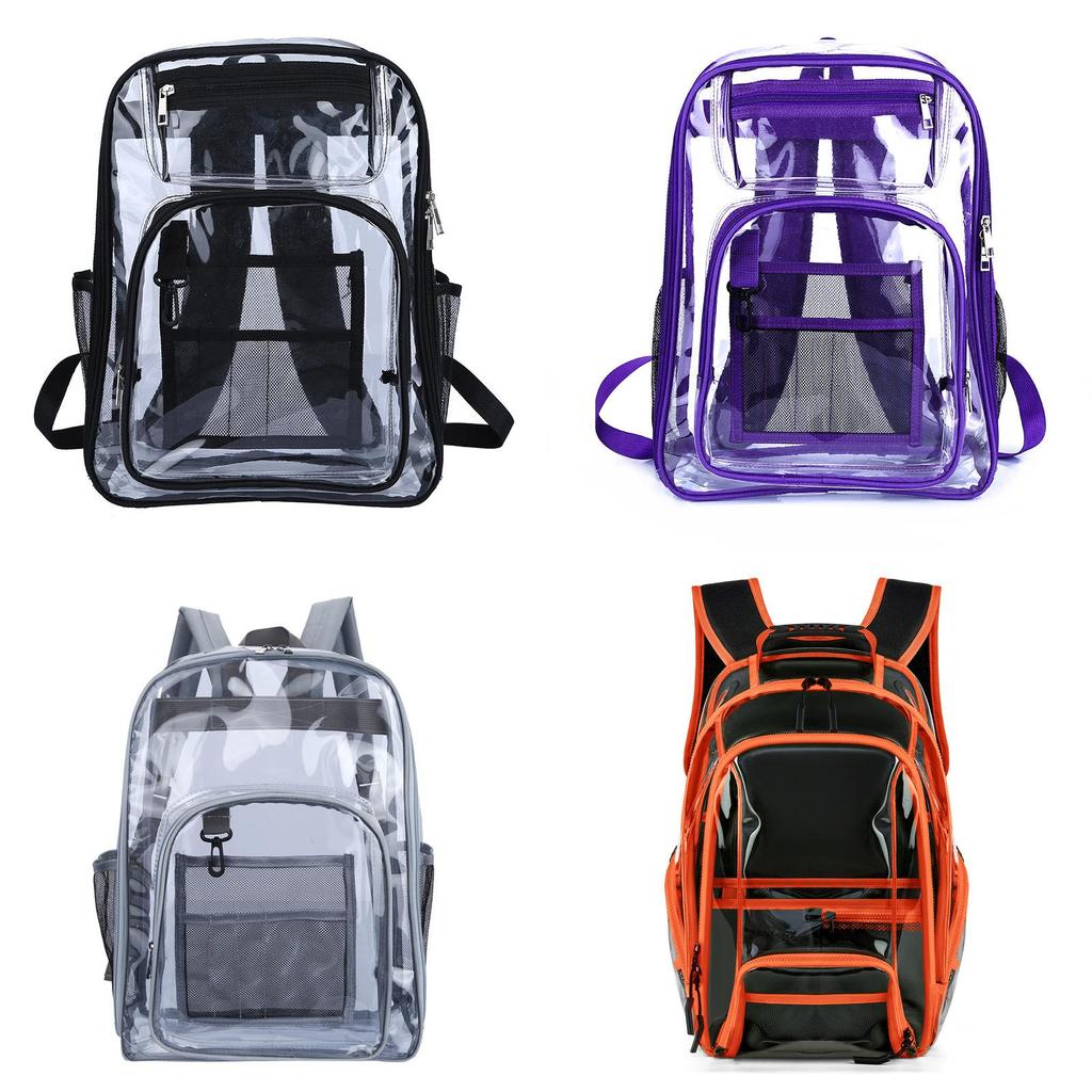 Pvc Transparent Backpack With Waterproof Design For Daily Use And Laptop