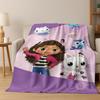 2026 New Cartoon Gabbys Dollhouse Girl Gift Flannel Blanket,Warm and Cozy Soft Throw Blanket for Home Bedroom Bed Sofa Cover Kid