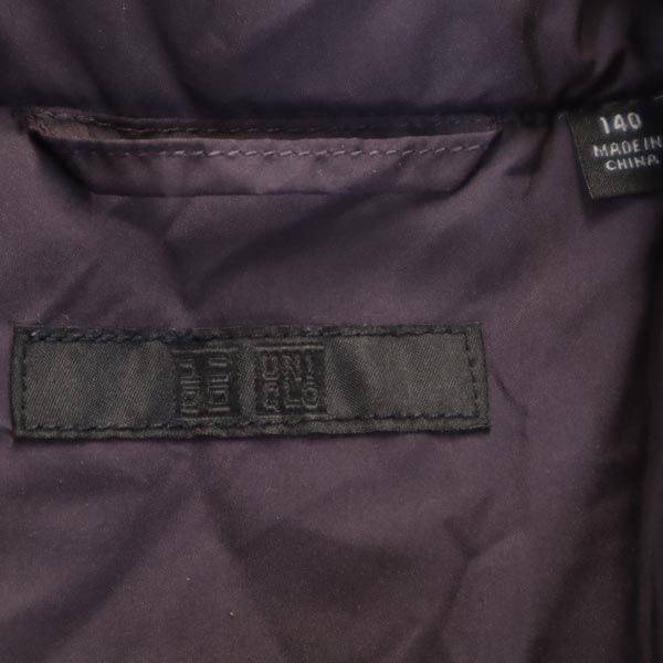 Uniqlo Пуховик 55,1" Фиолетовый Капюшон с мехом Детский Б/у
