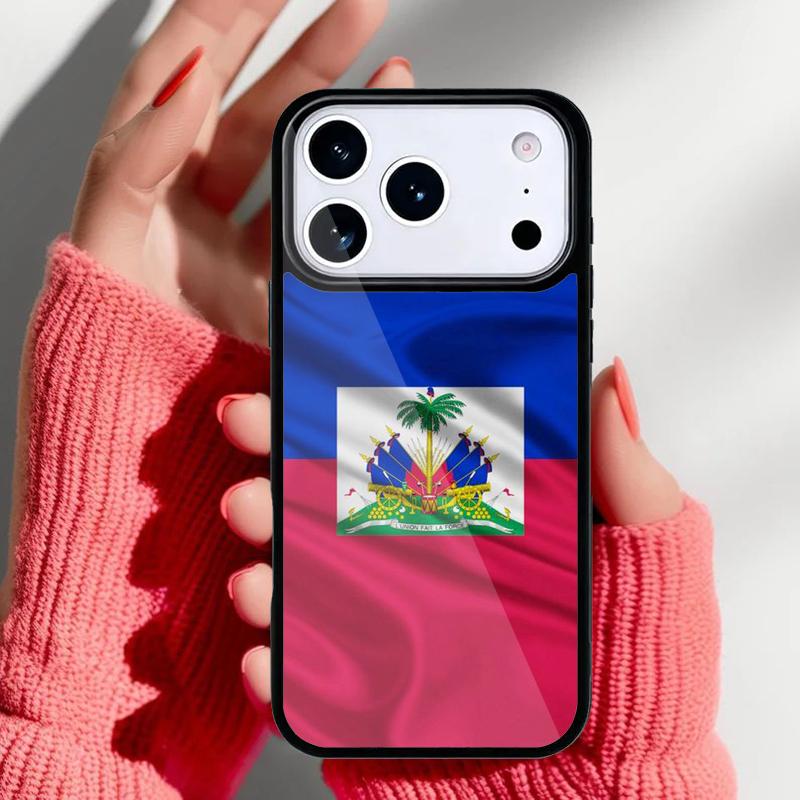 Чехол для телефона Гаити Гаитянский флаг для iPhone 17 16 15 14 13 Pro Max Задняя крышка для 12 11 Pro Coque