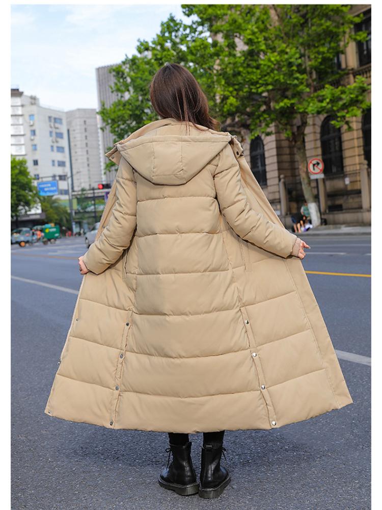 Длинные парки корейский стиль мода свободная женская длинная зимняя парка утолщенная хлопковая куртка женская куртка длинная хлопковая куртка женская