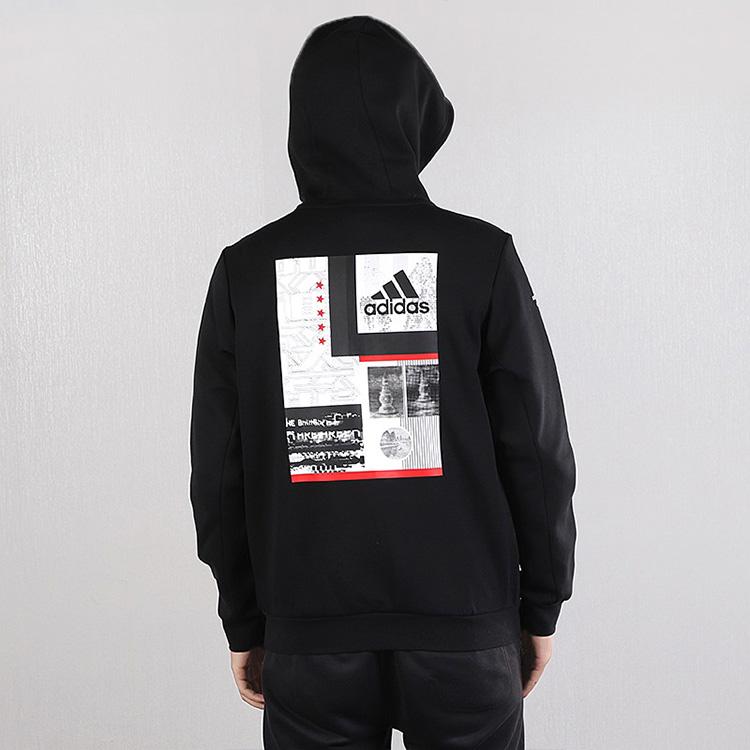 Adidas 70s Sport Style Hoodie Men Tops Black FS8966