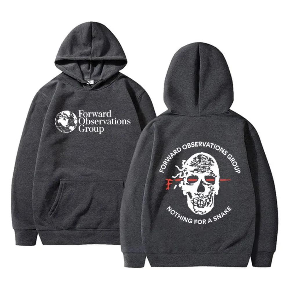 Forward Observations Group Nothing for A Snake FOG Graphic Hoodie Men Women Gothic Skeleton Vintage Hoodies Streetwear
