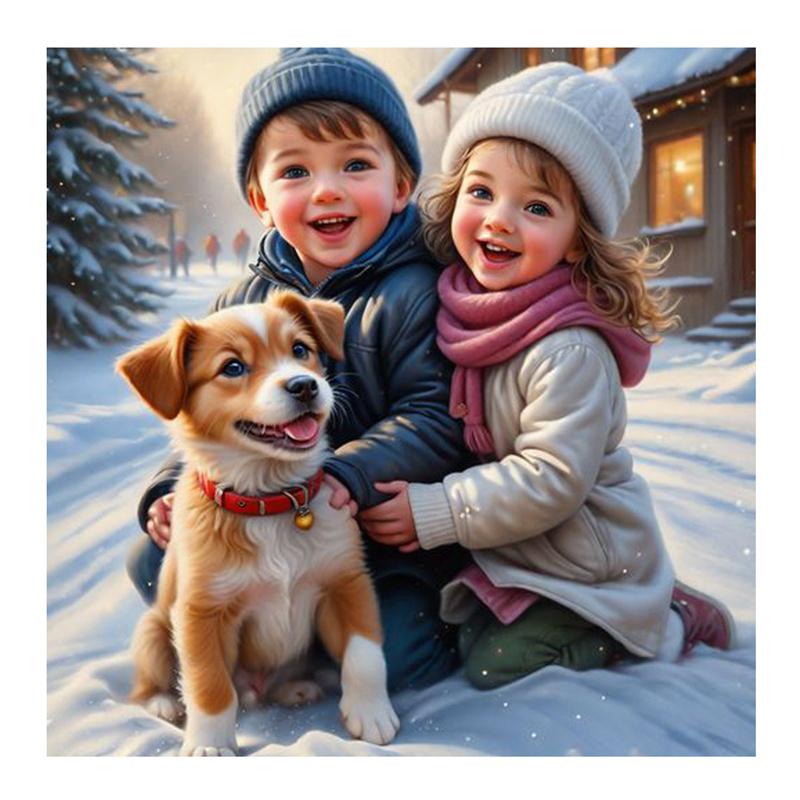 Сладкая парочка 5d DIY полная алмазная картина милая девочка и мальчик собака медведь новая алмазная мозаика вышивка для подарка на день рождения декор комнаты