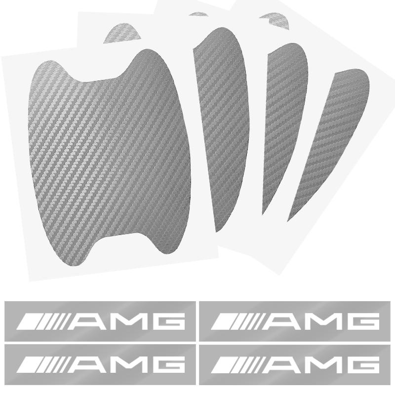 Наклейка на дверь автомобиля Углеродное волокно Царапины Защитная пленка для ручки автомобиля Для Mercedes Benz AMG GLE GLS GLC CLA GLB ML C500 C200 C300 W204 W206 W212 W203