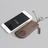 Genuine Leather Car Key Holder Keychain Covers Zipper Car Key Case Bag Men Housekeeper Keys Organizer