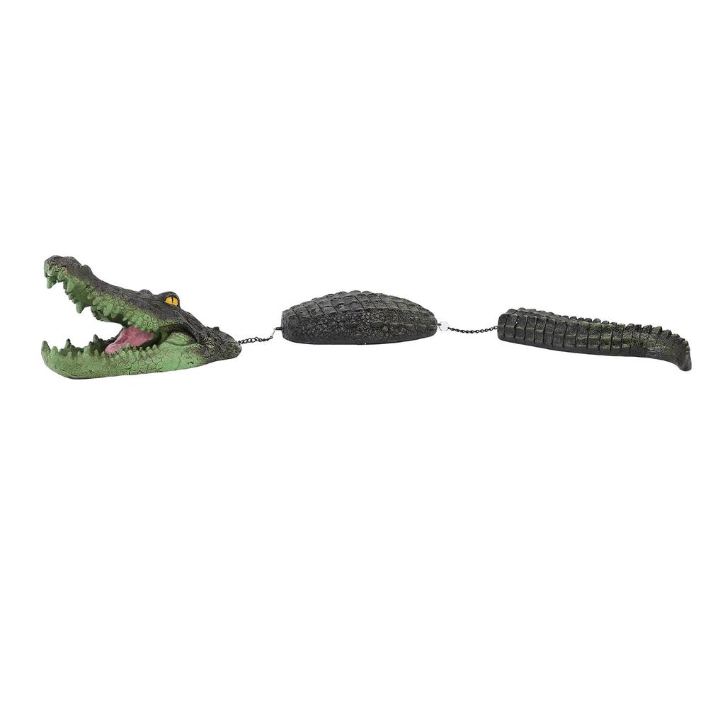 3 Segment Floating Alligator Decoy Floating Artificial Alligator Pool Statue for Pond Outdoor Yard Decoration