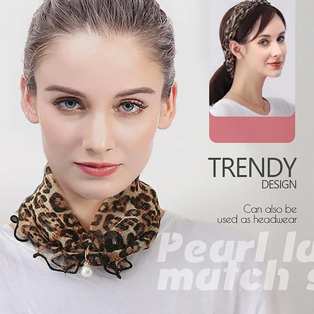 Pearl Fungus Edge Gold Silk Bib Gold Lace Changeable Scarf Fashion Scarf Square