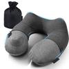 Inflatable Multi-Functional Hump U-Shape Neck Support Travel Pillow Portable Comfortable Ergonomic Camping Pillow