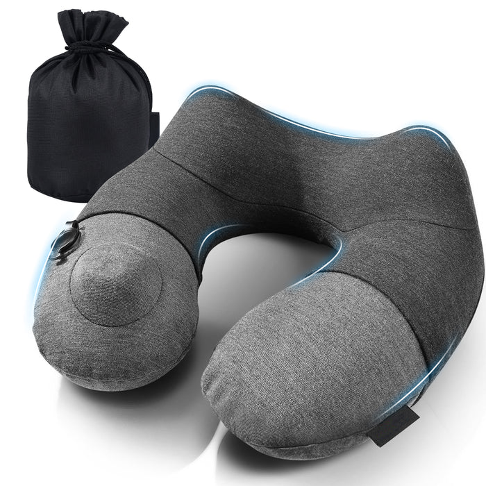Inflatable Multi-Functional Hump U-Shape Neck Support Travel Pillow Portable Comfortable Ergonomic Camping Pillow