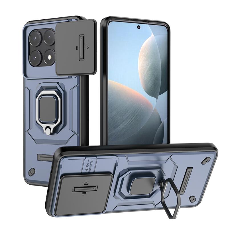 Для Xiaomi Poco X6 Pro 5G чехол Slide Lens Armor телефон чехол для Poko Poxo Pocco Little X 6 Pro X6Pro магнитный держатель задняя крышка