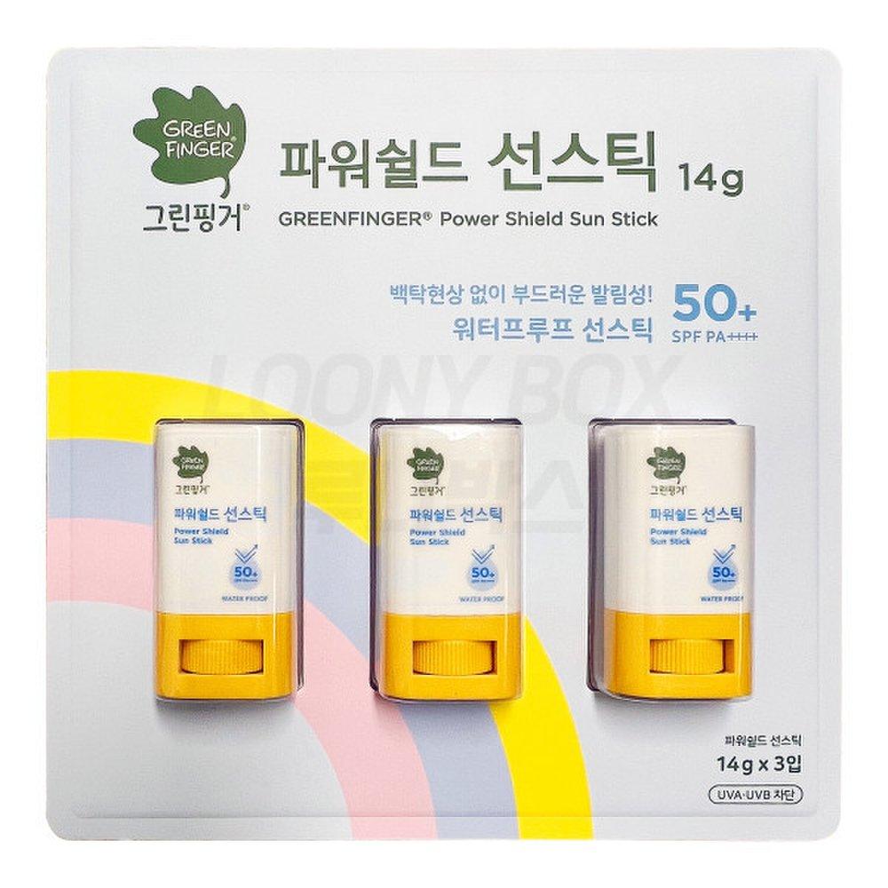 Green Finger Power Shield водостойкий детский солнцезащитный крем SPF50+ 14 г x 3 Гипоаллергенный для детей и студентов