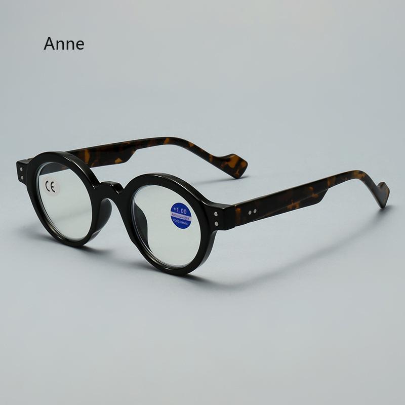Men Retro Reading Glasses Anti Blue Light Eyewear Trend Ultra-lightweight Round Frame Women Presbyopic Eyeglasses Frame Unisex
