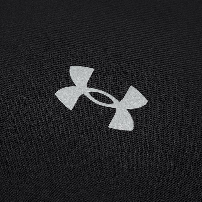 Under Armour Сплошной цвет для бега, повседневная дышащая футболка с круглым вырезом и коротким рукавом, мужские топы, черные 23500506-001