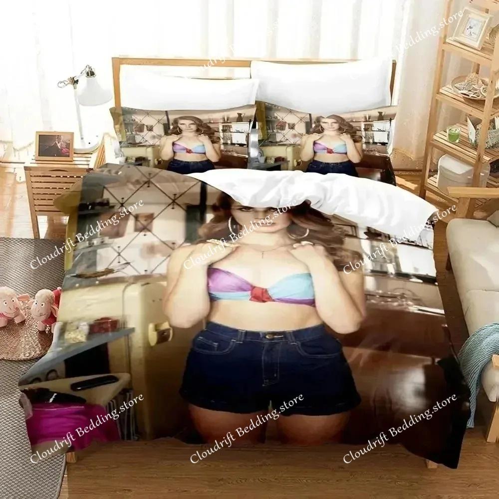 Singer Lana Cover Sets,Anime Cosplay Duvet Bed Linen set,3d Bedding Set, 3 Piece Bed Cover,King Size