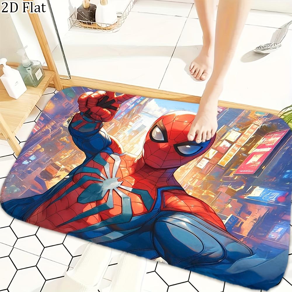 1 шт. Фланелевый коврик Marvel Superheroes, Коврик для ванной комнаты, Различные размеры, Многофункциональный, для ежедневного использования, Подходит для ванной комнаты, Прихожей, Прачечной