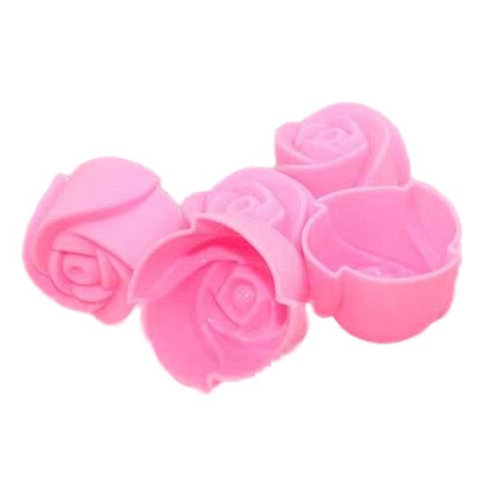 10 Pcs Silicone Rose Muffin Cookie Cup Cake Baking Mold Chocolate Maker Mould