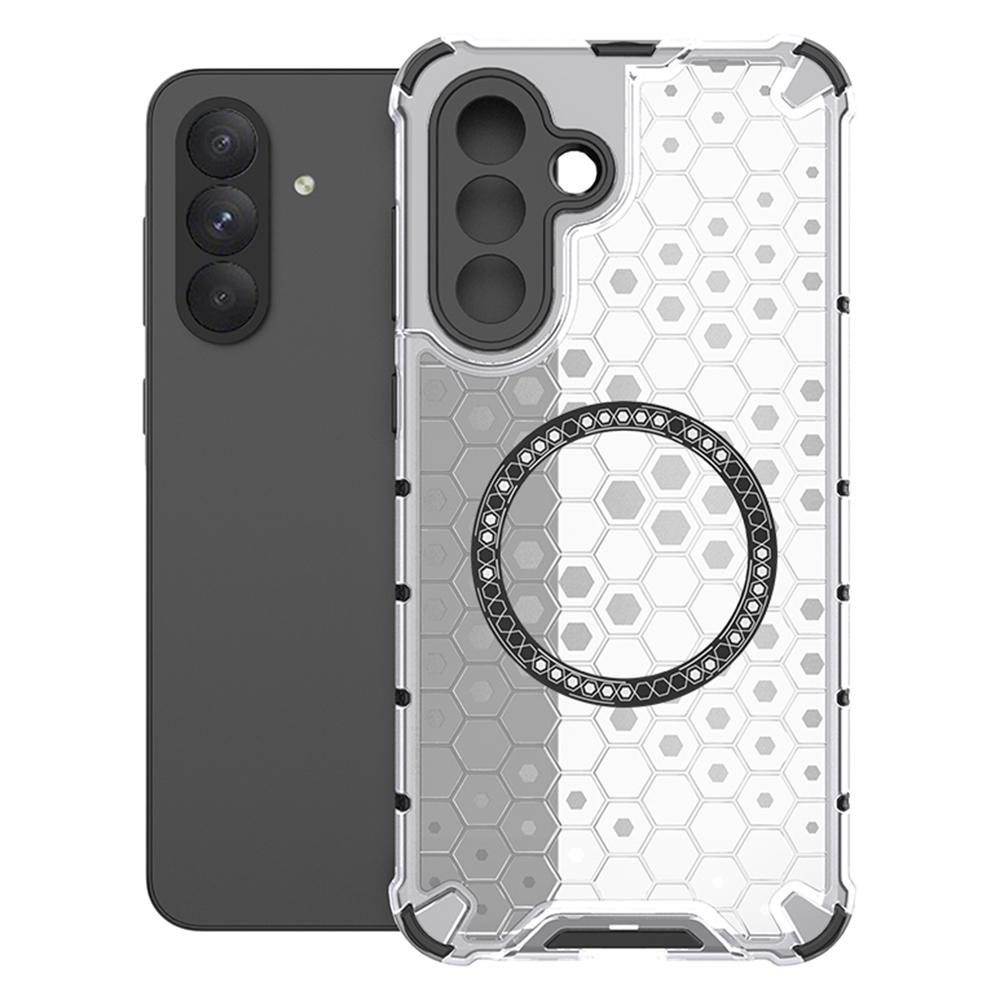 For Samsung Galaxy A56 5G/A36 5G Magnetic Case Honeycomb Design TPU + PC Phone Cover