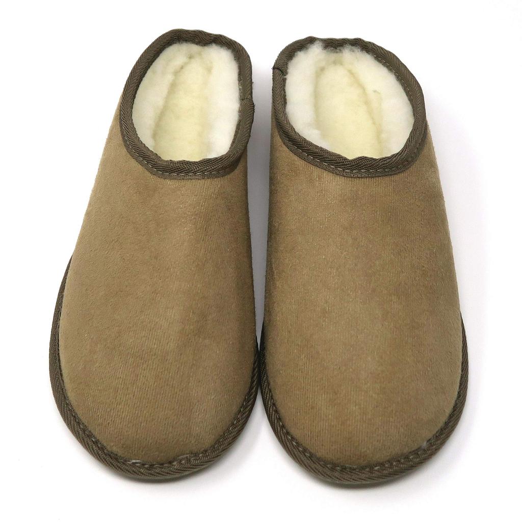 FURFURMOUTON Моющиеся тапочки из натуральной скандинавской овчины мериноса, сделанные из натуральной австралийской мериносовой шерсти, домашние и гостевые, размер L, тапочки, 100% шерсть, унисекс,