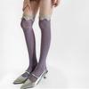 Lace Trim Knee-high Socks Hollow Out Boot Socks Lolita JK Calf Socks  Spring Summer