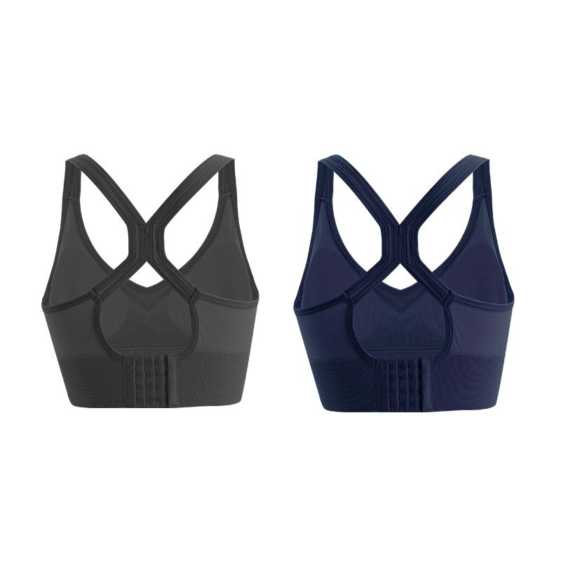 2 Pack Women's Breathable Sports Bra High Strength Support Underwear Jump Rope Running Yoga Braletter Summer Tank Top