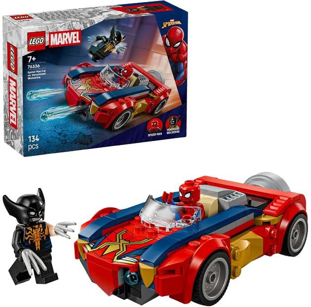 Конструктор LEGO Marvel 76336 Spider-Man в автомобиле против ядовитого Wolverine