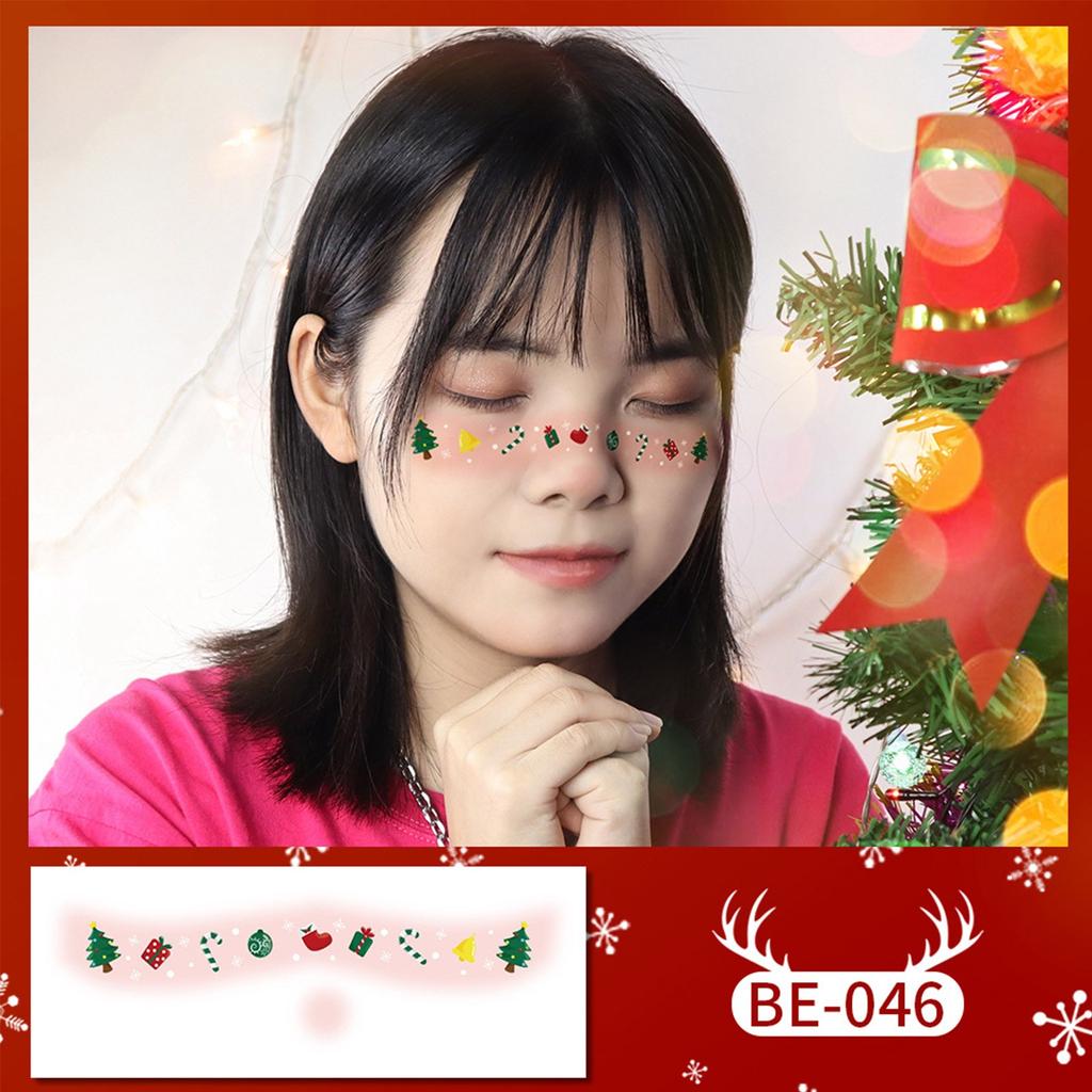 Рождественские наклейки для глаз с изображением лица, подводка для глаз, тени для век, временные наклейки, наклейки для женщин и девочек, костюм на Хэллоуин, одежда для косплея, аксессуары для вечеринок