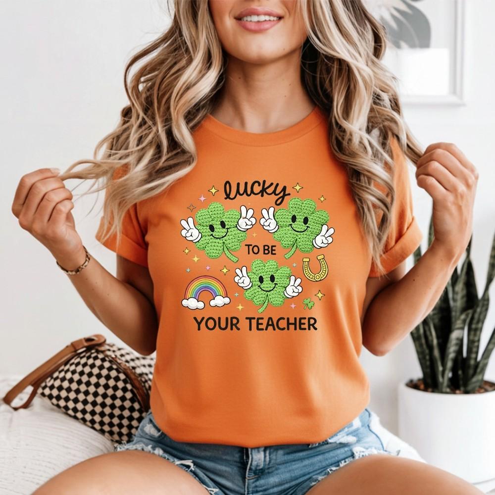 Comfort Colors Unisexs St Patricks Day Teacher Tshirt Lucky To Be Your Teacher