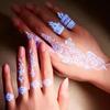 Wedding Tool Luminous Henna Tattoo Sticker Leg Arm Lace Temporary Tattoo  Women/Lady