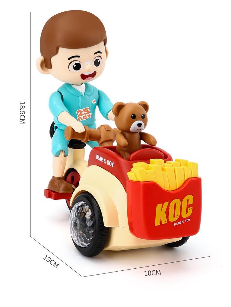 Детский электрический вращающийся трехколесный велосипед со светом и музыкой