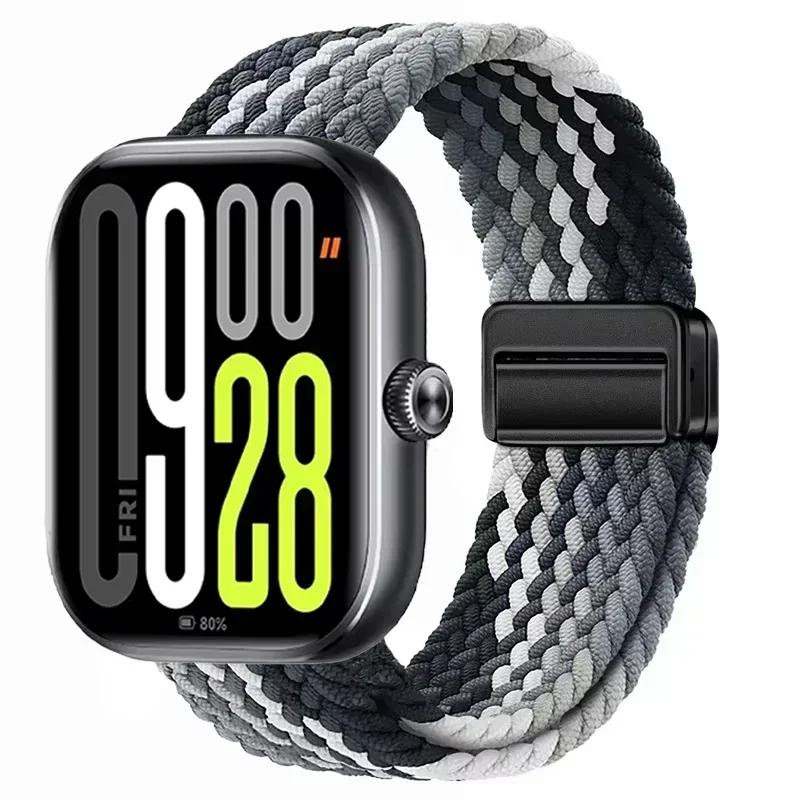 Магнитная петля для Xiaomi Redmi Watch 4 5 Ремешок Регулируемый Плетеный Спортивный Нейлоновый Сменный браслет для Miband 8 pro/9 pro ремешок