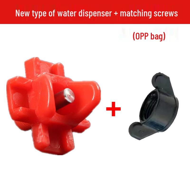 Red-Headed Automatic Poultry Nipple Drinker for Four-Corner Chicken Use
