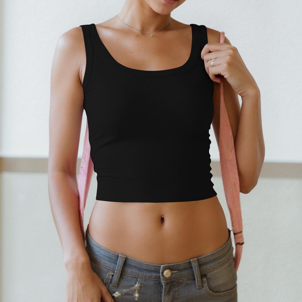 Женская майка-бюстгальтер с чашечками, женский однотонный бюстгальтер, внутренний слой, внешний слой, базовая рубашка