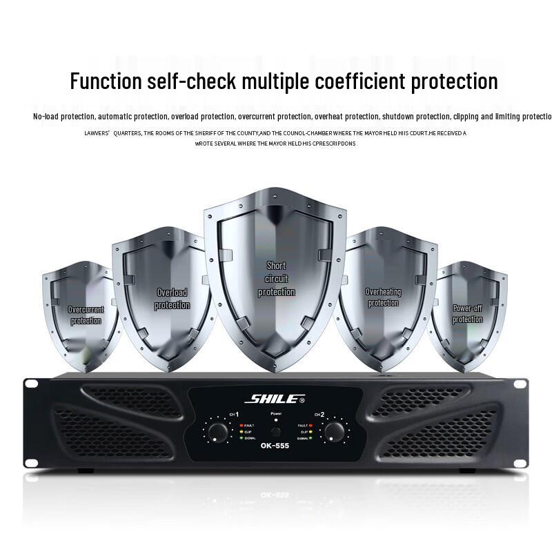 SHILE OK-555 Professional Pure Power Amplifier 300W+300W