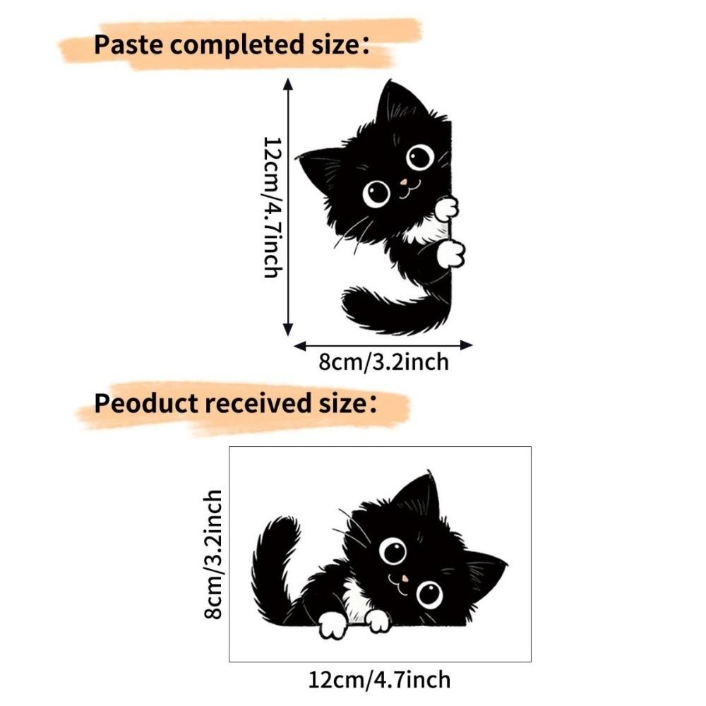 Self-Adhesive Luminous Cat Wall Decals PVC Cat Switch Stickers Glowing Cat Stickers Living Room