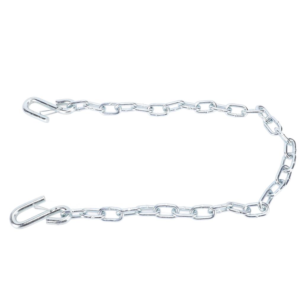 Предохранительная цепь для прицепа Высокопрочная Длина 1 м с S-крюками Грузоподъемность 3500 фунтов Нерастяжимая для прицепа, дома на колесах