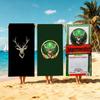 Большое пляжное полотенце Jägermeister, из микрофибры, быстросохнущее, не собирающее песок, из ультратонкого волокна, супермягкое.