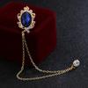 Fashion Faux Gem Shining Rhinestones Brooch Pin Chain Tassel Suit Coat Badge Dress Bag Shawl Pin Jewelry Accessories