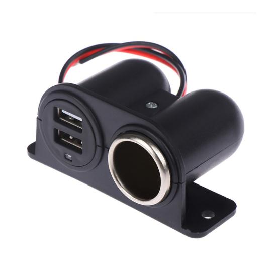 Автомобильное зарядное устройство с двумя USB-портами, быстрая зарядка 3100 мА, разветвитель автомобильного зарядного устройства с пакетом винтов, портативный расширитель адаптера питания