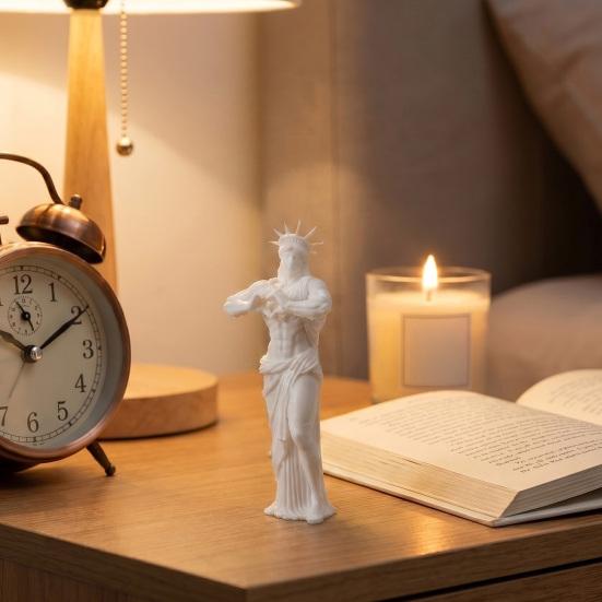 Забавная Мускулистая Статуя Свободы 3D Печатная Юмористическая Мускулистая Статуя Свободы для Гостиной Полки Шкафа Стола Декор Сувениры из Нью-Йорка Подарки