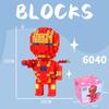Diamond Building Blocks Marvel Spider-Man Iron Man Mini Figure Set Educational STEM Toy for Kids Boys Gift
