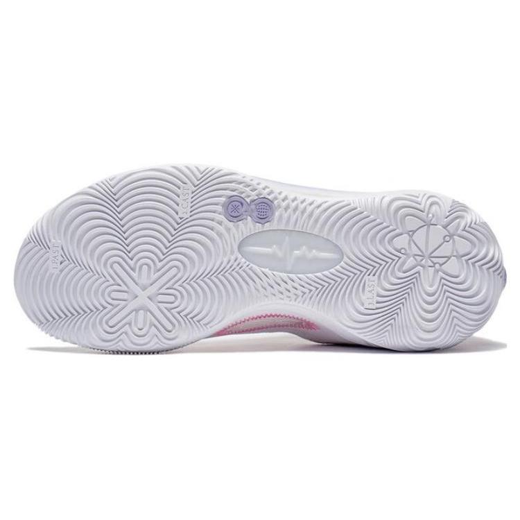 Li Ning 808 2 ULTRA Износостойкие Дышащие Средневысокие Баскетбольные Кроссовки Мужские Белые Плохой Маленький Фиолетовый ABAT007-1