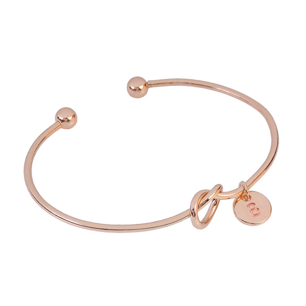 European and Heart Shape Knotted Bracelet 26 Letters